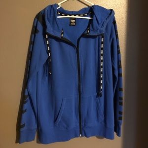 Blue zip up hoodie