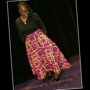 African print skirts