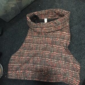 free people high neck crop top