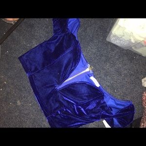 velvet blue tobi crop