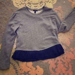 J Crew ruffle sweatshirt