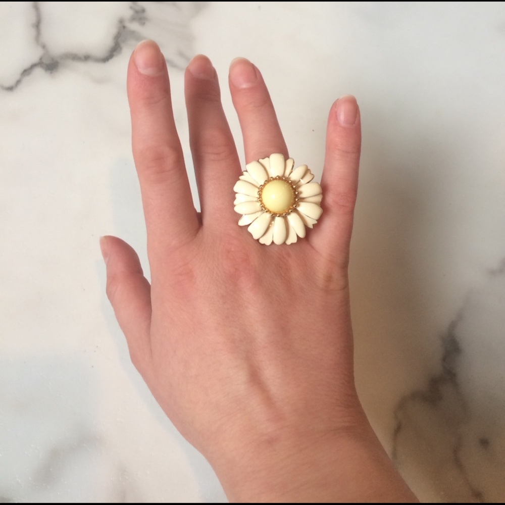 Copper flower power ring