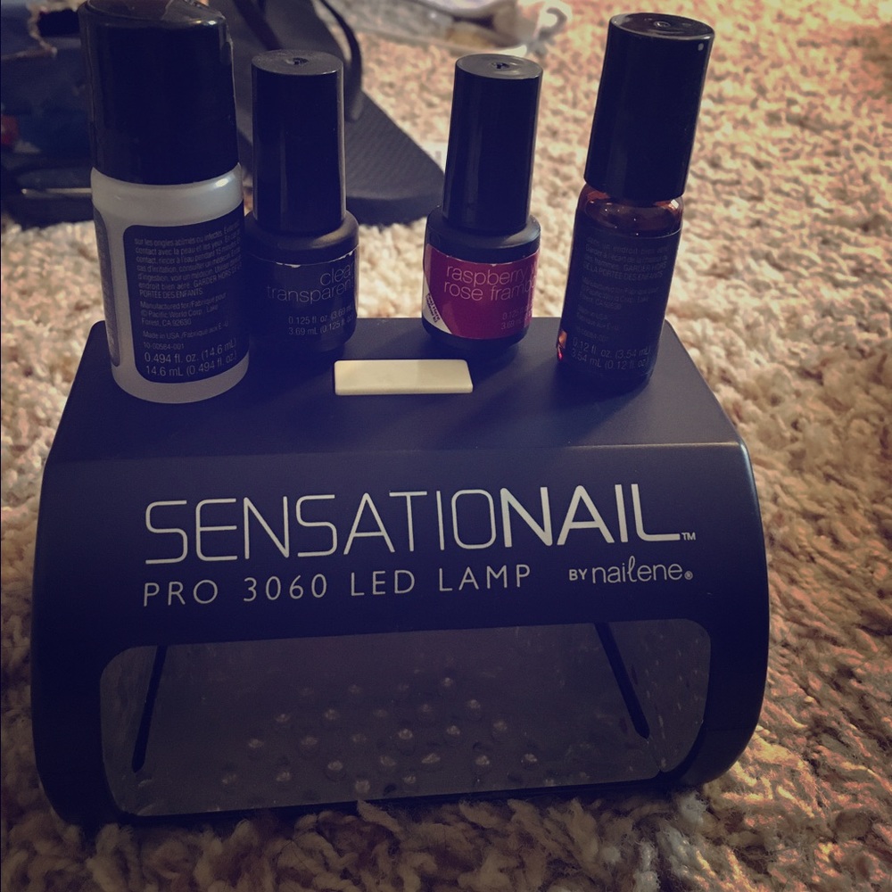 Gel set with lamp