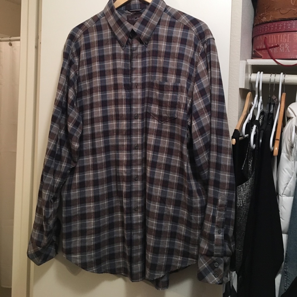 Men's Flannel Black Brown 1826