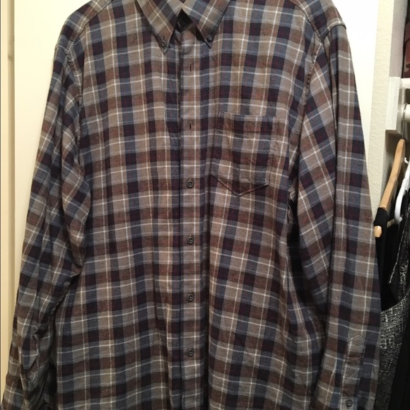 Men's Flannel Black Brown 1826 - Picture 2 of 3