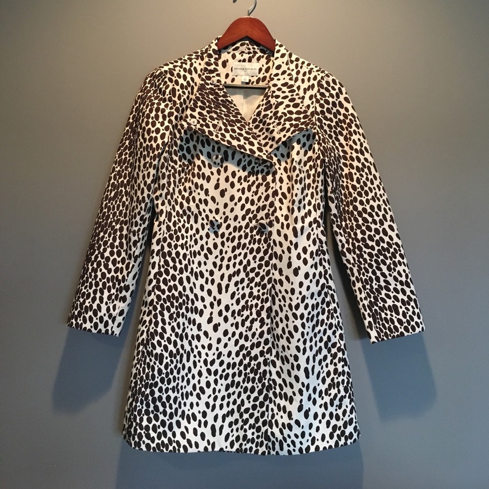 NWOT Banana Republic XS Print Coat