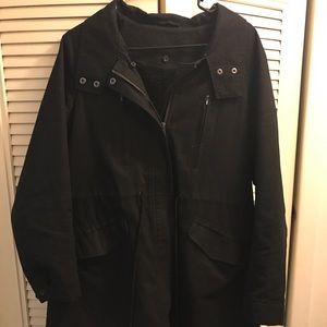 Black Parka With back zip detail