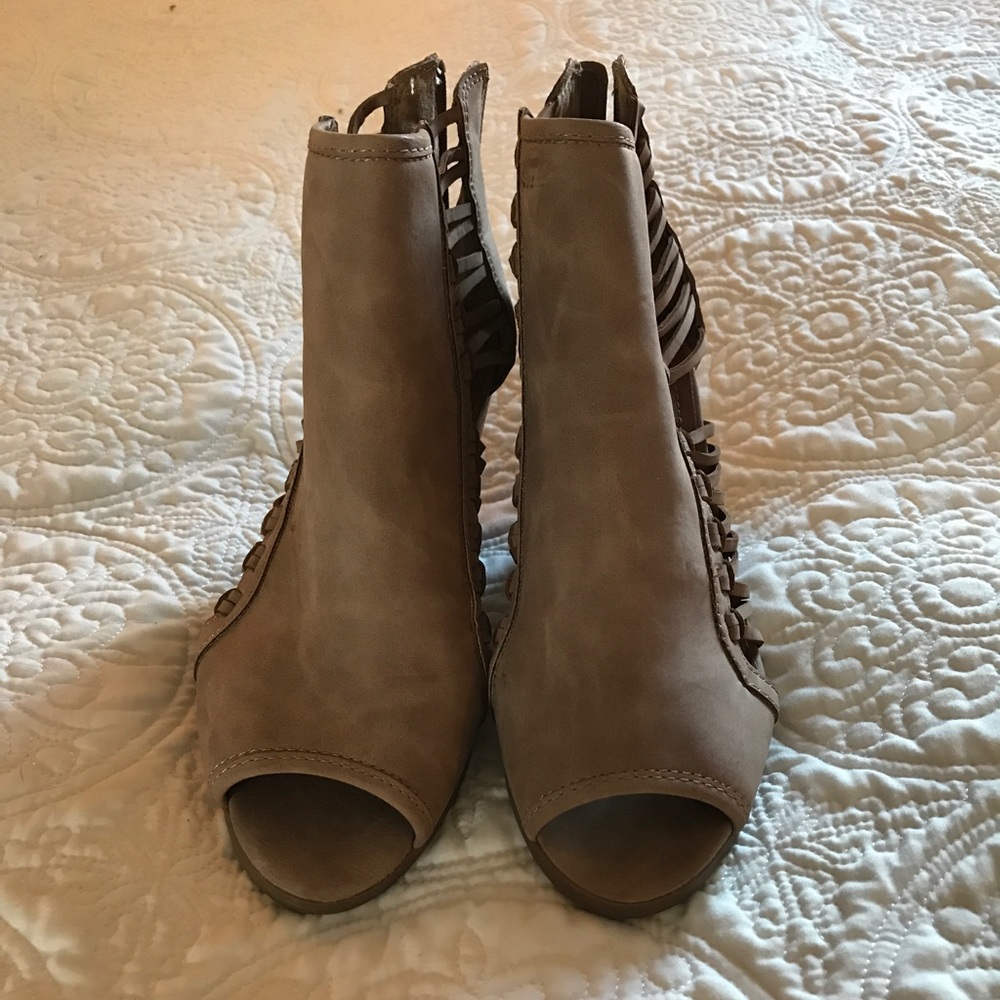 Caged heels/booties
