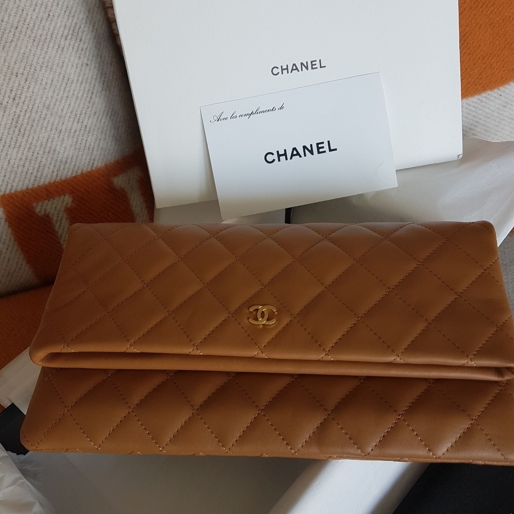 CHANEL foldover clutch