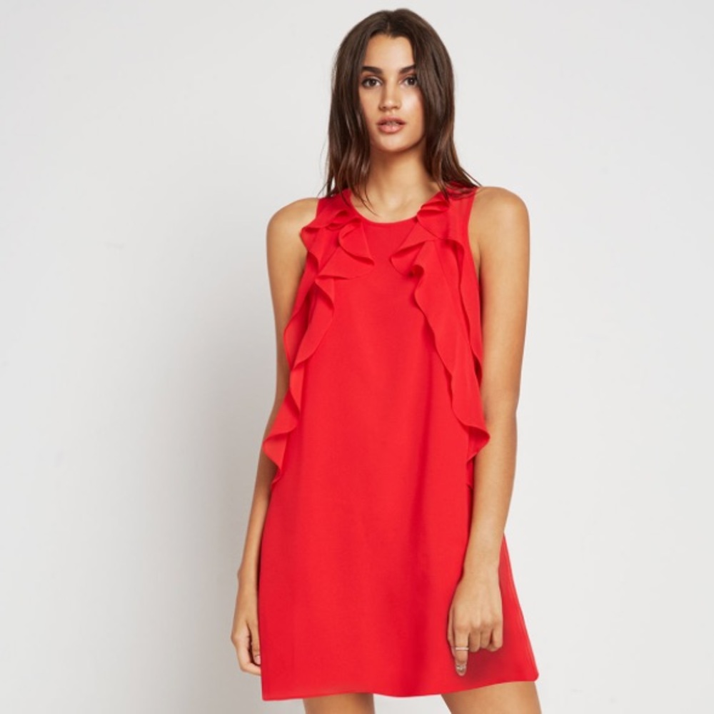 BCBGeneration red ruffle summer dress.