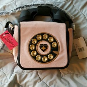 Betsey Johnson retro telephone headset purse NWT
