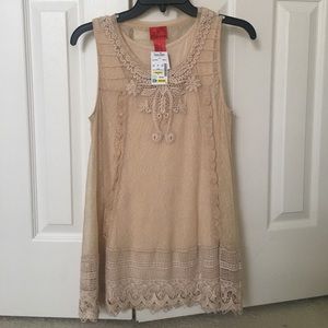 Tan lace shirt