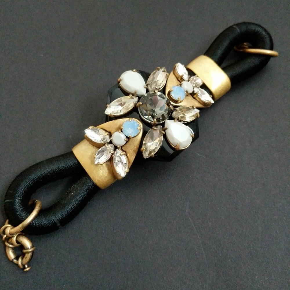 J Crew Jeweled Chunky Statement Bracelet