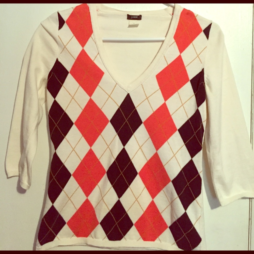 J.Crew argyle sweater Small