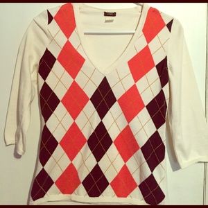 J.Crew argyle sweater Small
