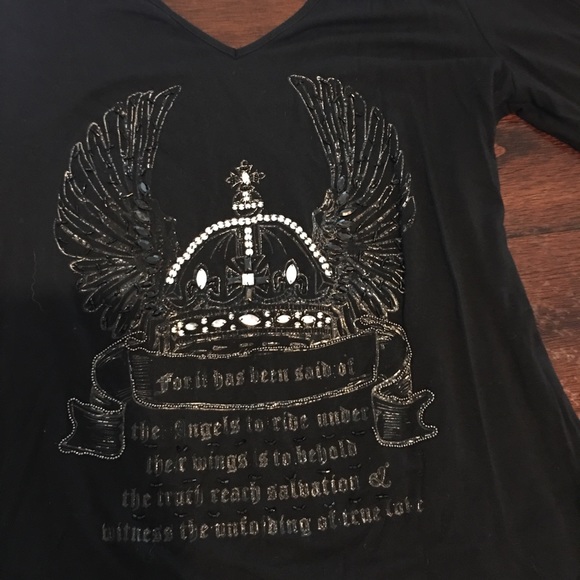 V Christina Beaded Hooded Long Sleeve Top - Picture 2 of 4