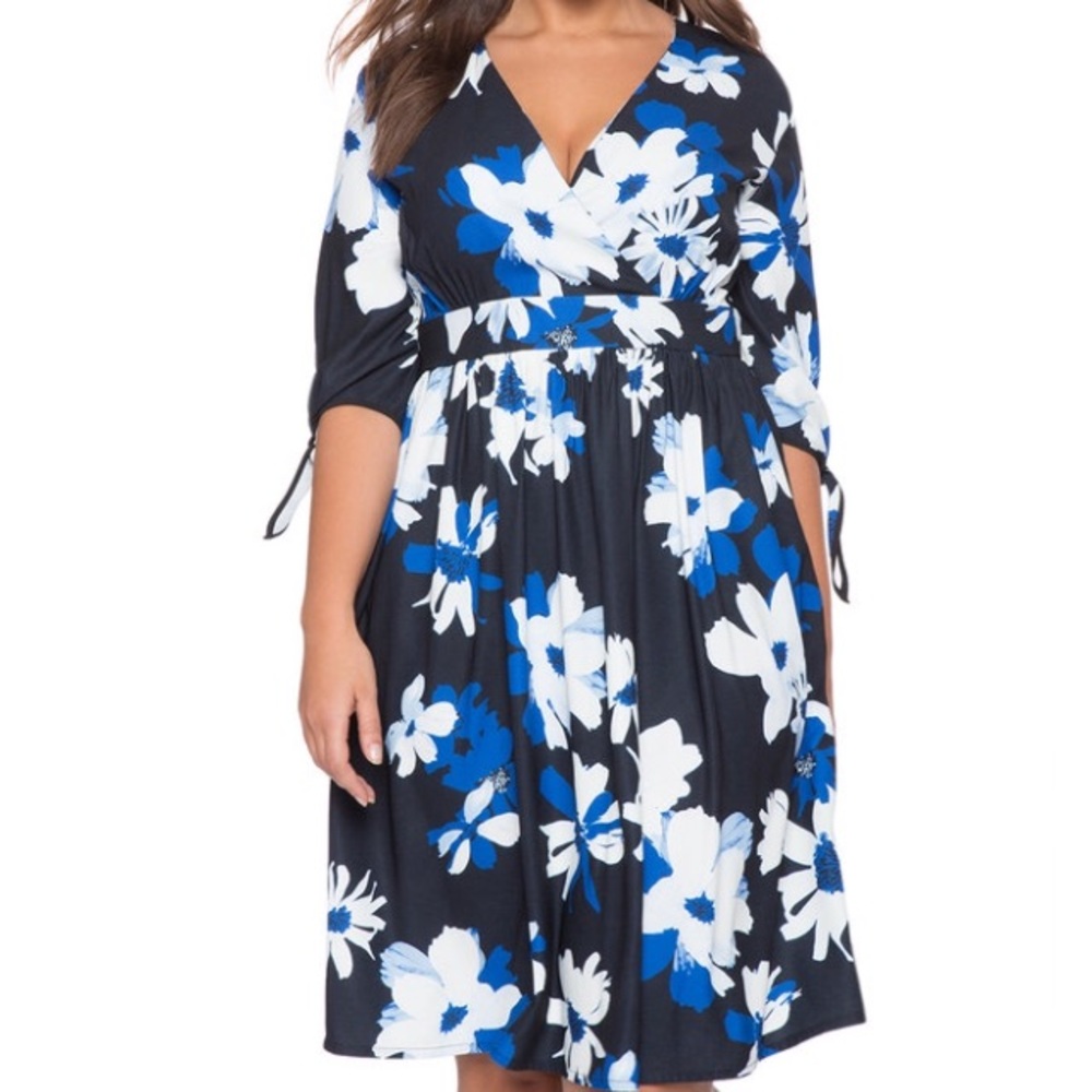 Eloquii faux wrap dress