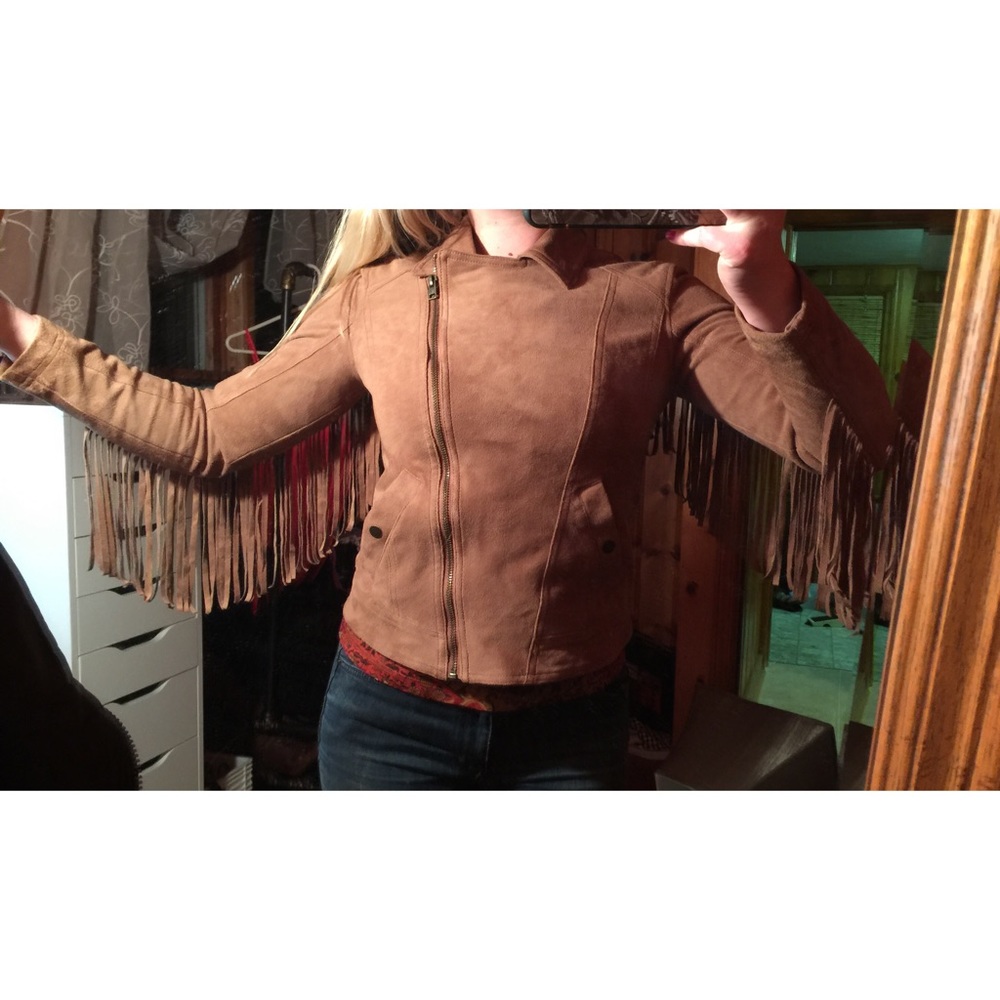 Suede fringe Hollister jacket