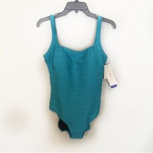 NWT Gottex One Piece Swim Suit - Size 8 - Blue