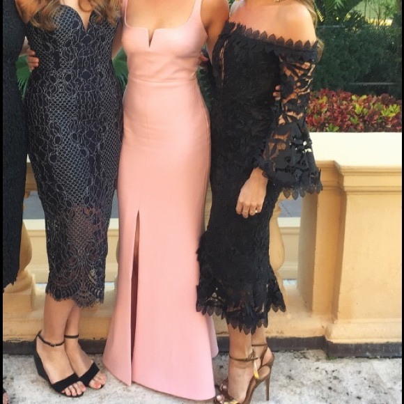 Nicholas Lace Off the Shoulder Corset Dress - Picture 2 of 7