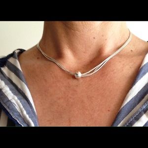 Silpada 3strand silver bead sterling necklace