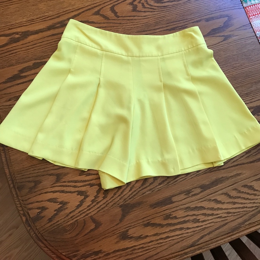 Alice and Olivia Yellow Shorts