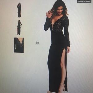 Carissa Black Sleek In Lace Dress
