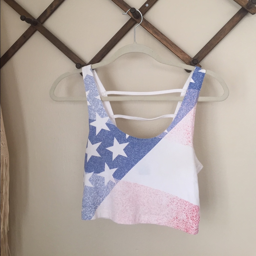 Urban Outfitters American Flag crop