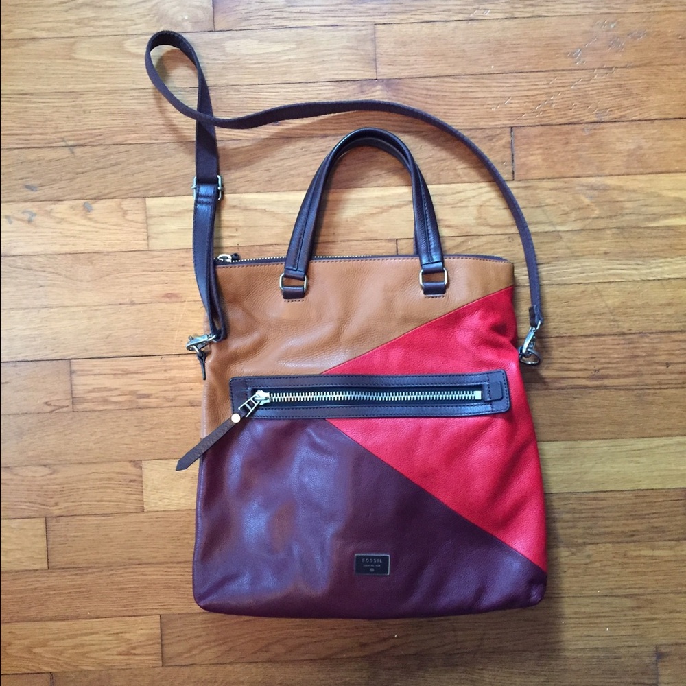 Fossil colorblock bag