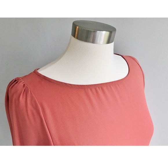 Everly Rust 3/4 Sleeve Flowy Blouse - Picture 3 of 4