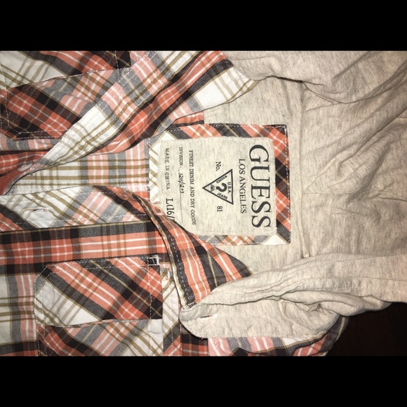 Guess Flannel Hooded Shirt - Picture 2 of 4