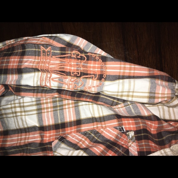 Guess Flannel Hooded Shirt - Picture 3 of 4