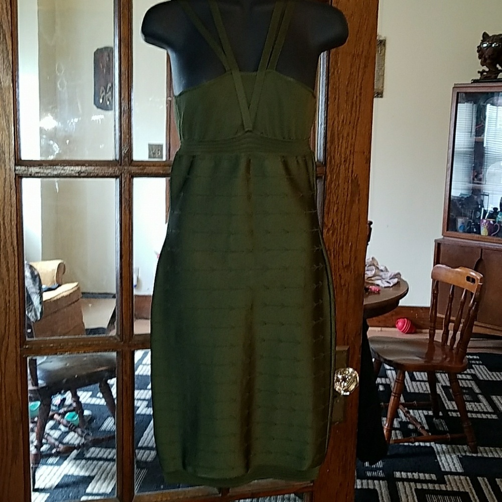 Green bodycon Versace dress