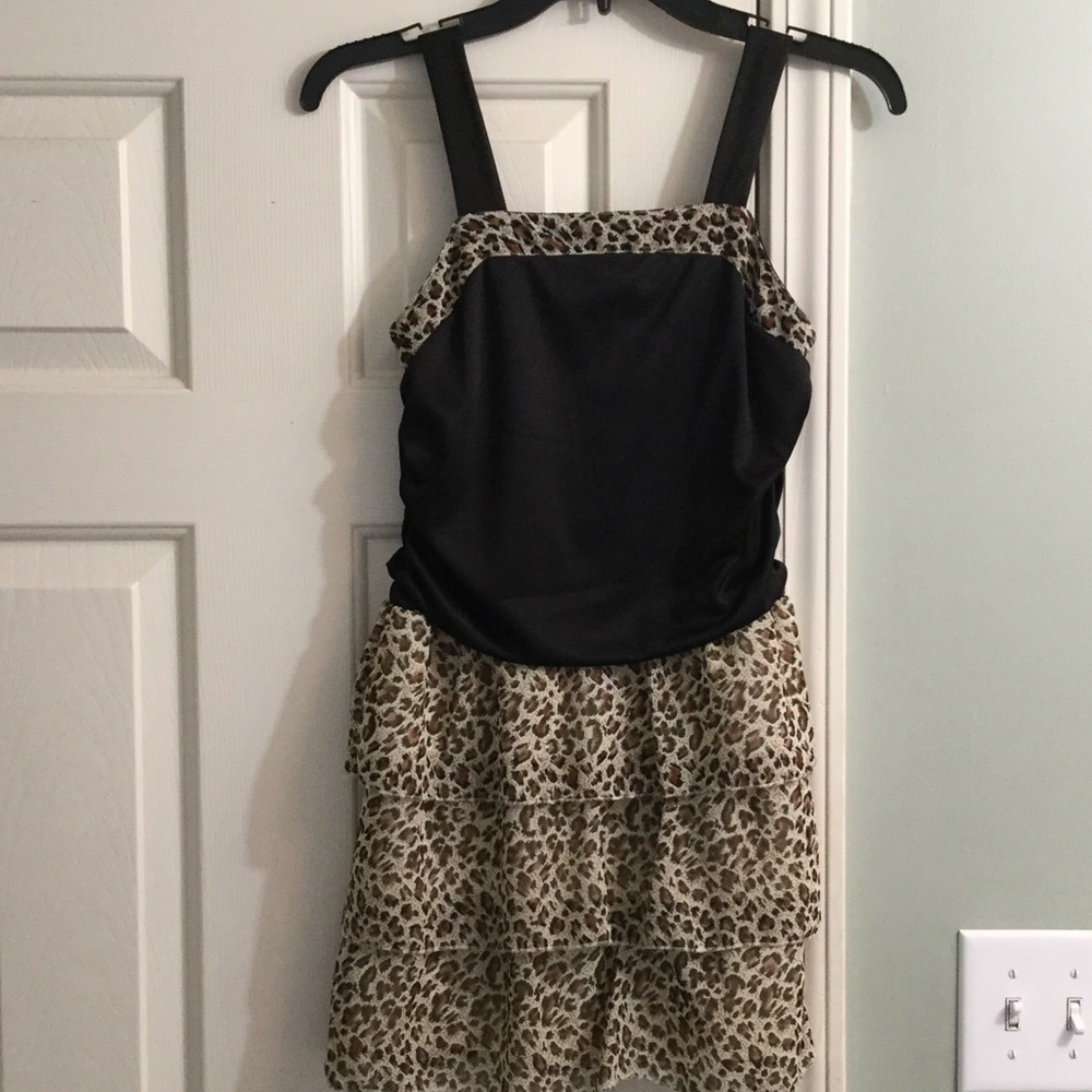 Girls, animal print dress