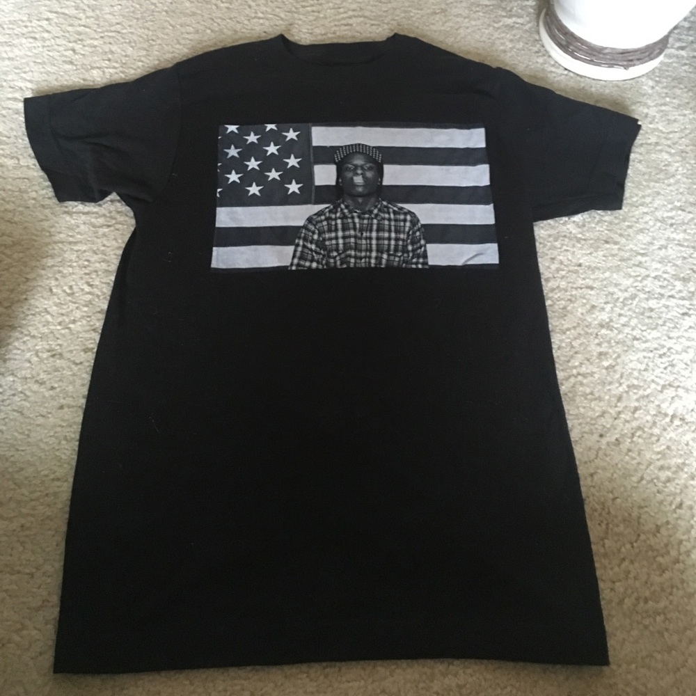Black A$AP Rocky t shirt