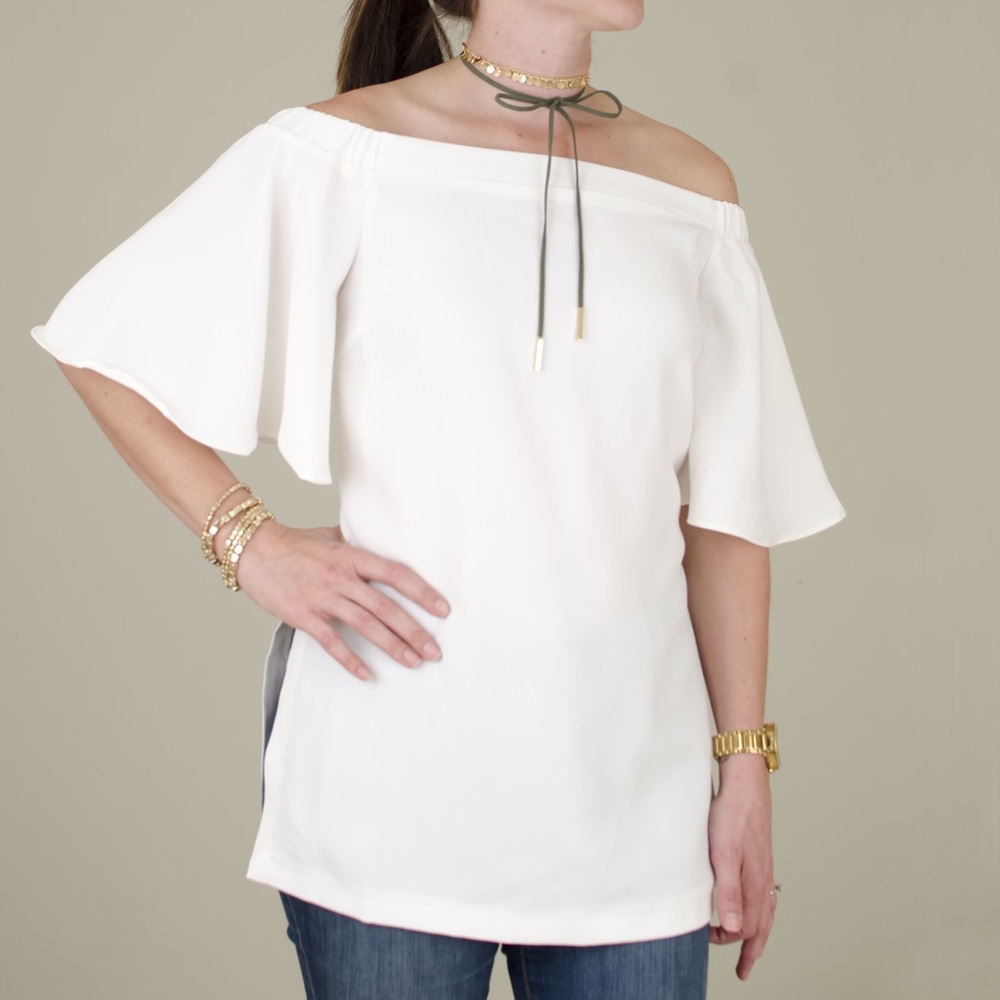 White Off the shoulder top