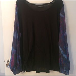 top printed sheer sleeves lane Bryant size 18/20