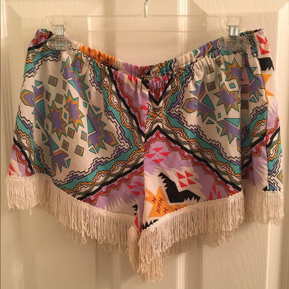 Show Me Your Mumu fringe shorts