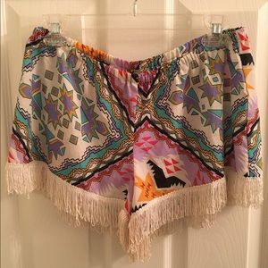 Show Me Your Mumu fringe shorts