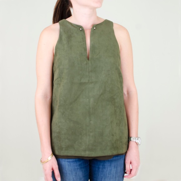 Green Suede Top - Picture 1 of 1