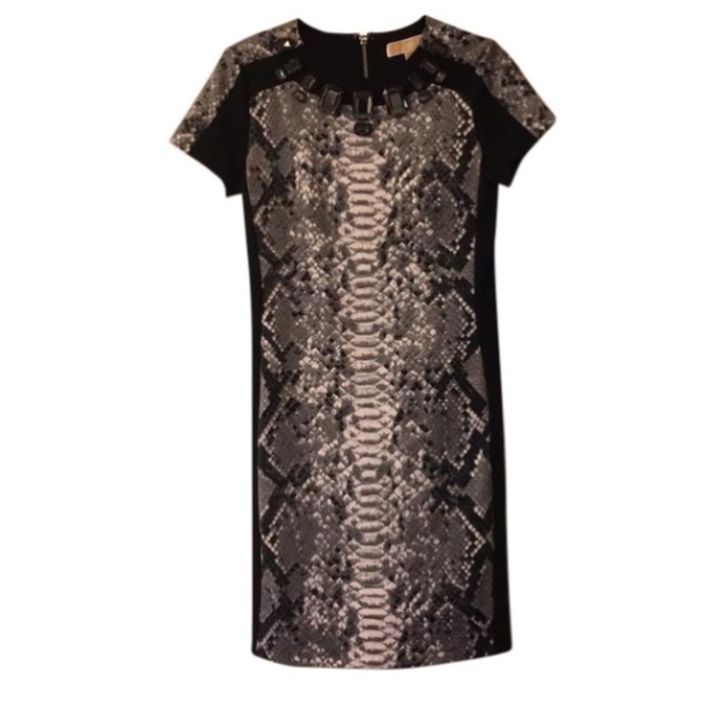 Michael Kors Embellished Python Mini Dress
