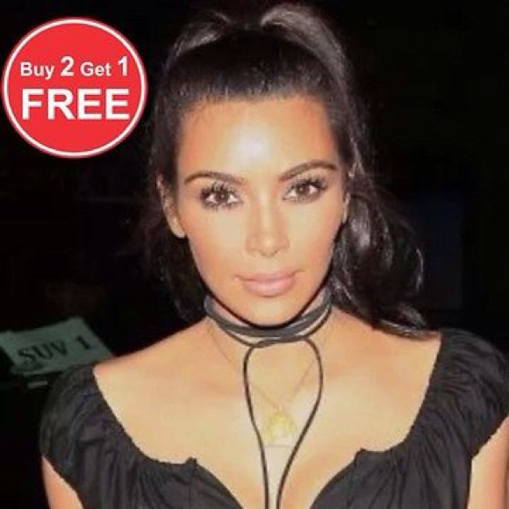 3 Black Wrap Choker - Very Trendy- Must Have