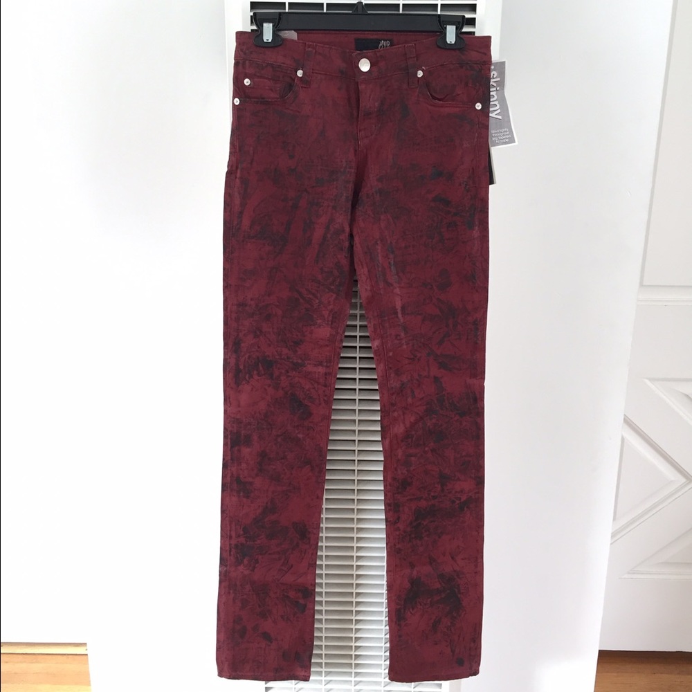 David Kahn skinny fit size 25 faux leather jean