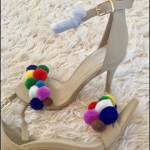 Pom Pom Detail Heeled Sandals 👠👀👌🏼😍💕