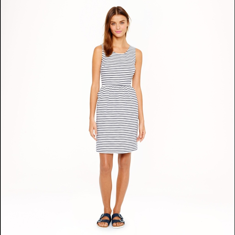 J. Crew stripe back-zip dress