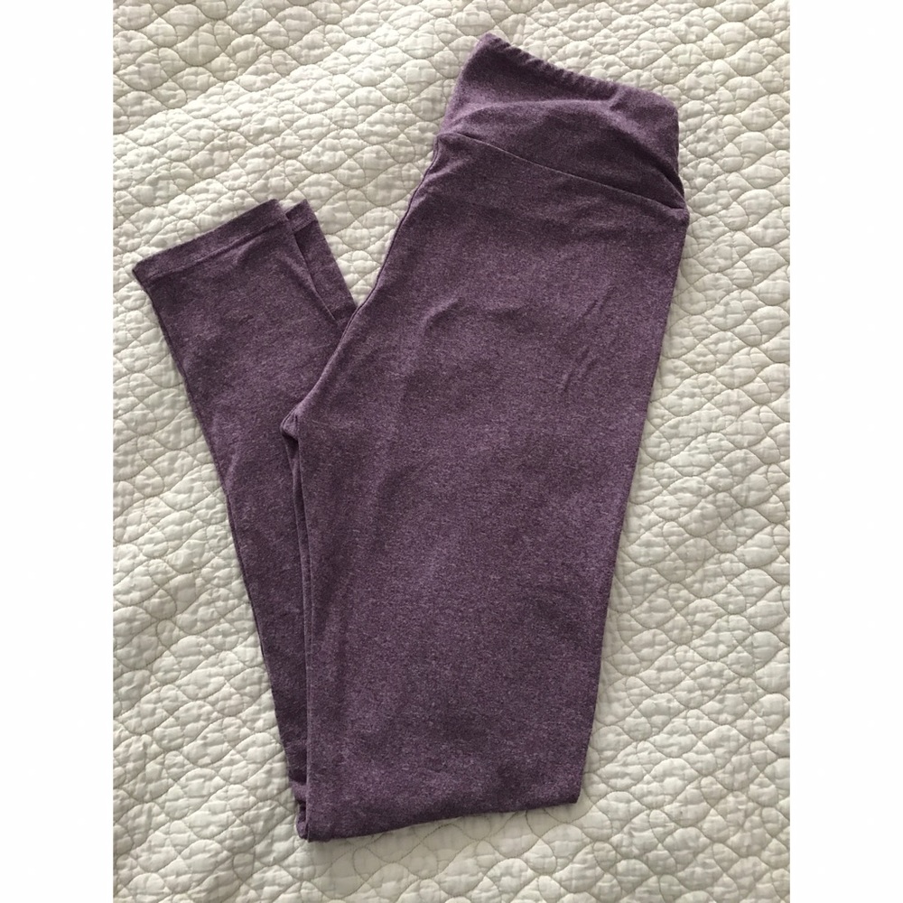 Heather maroon OS Lularoe Leggings