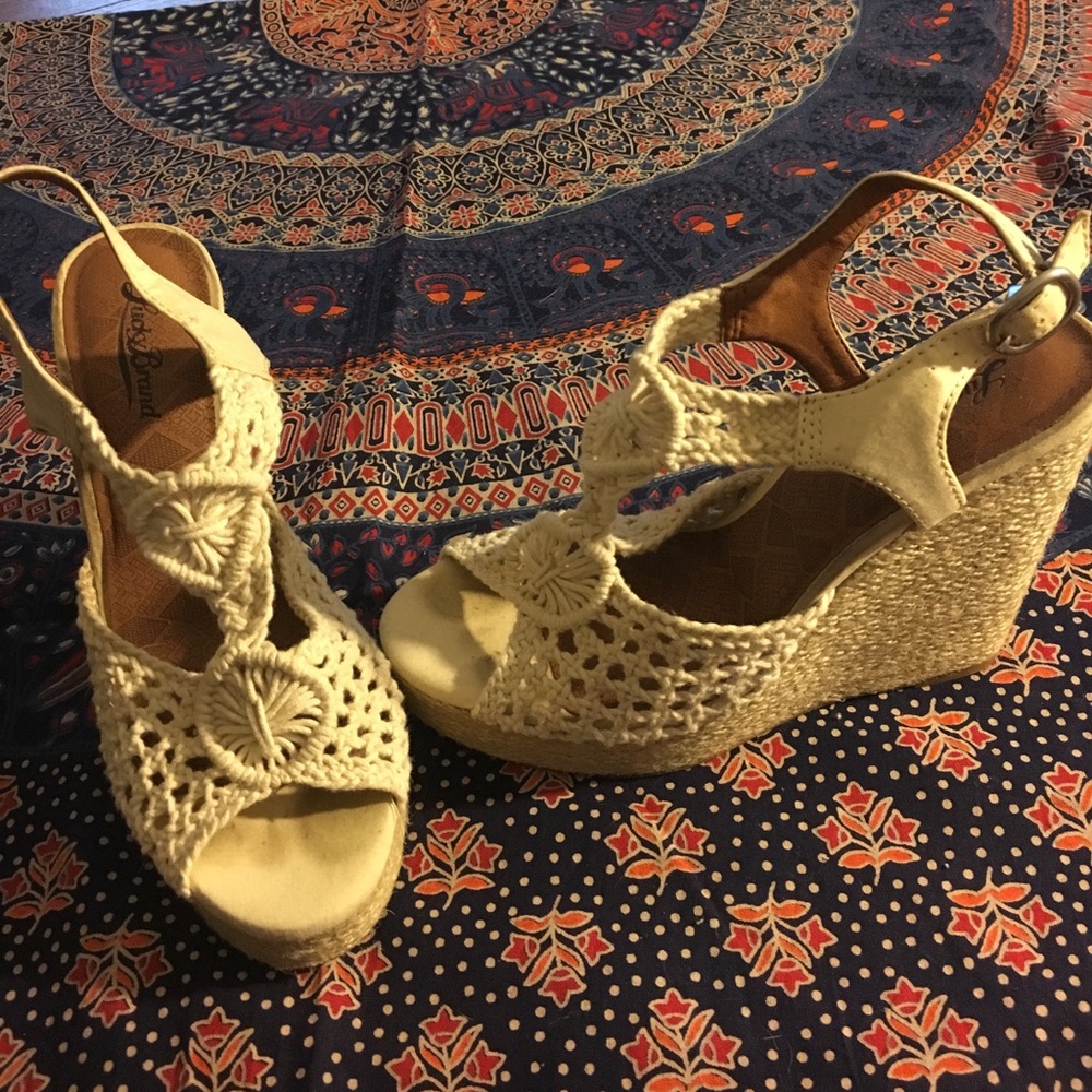 Lucky brand knit wedges
