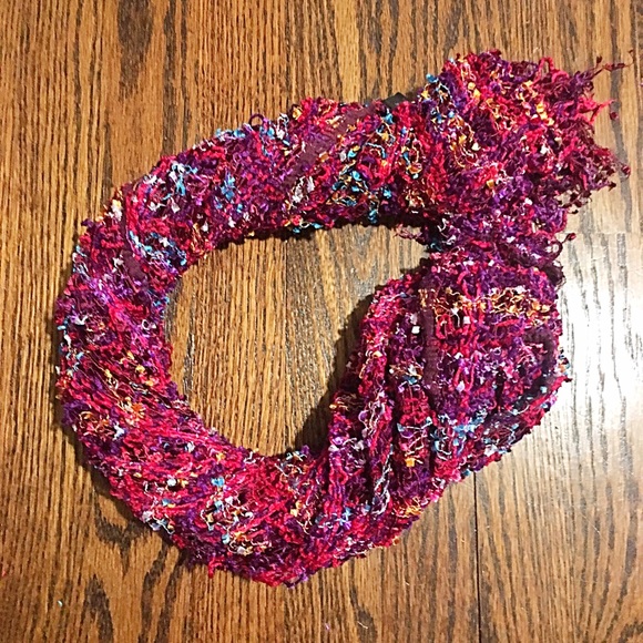 Krazy Kat Accessories - 🌈Burgundy & Multicolored Eyelash Fashion Scarf Krazy Kat Accessories - 🌈Burgundy & Multicolored Eyelash Fashion Scarf