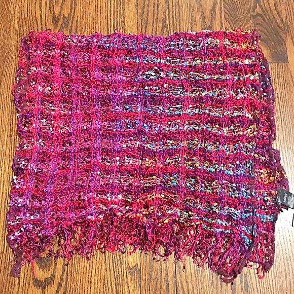 Krazy Kat Accessories - 🌈Burgundy & Multicolored Eyelash Fashion Scarf Krazy Kat Accessories - 🌈Burgundy & Multicolored Eyelash Fashion Scarf