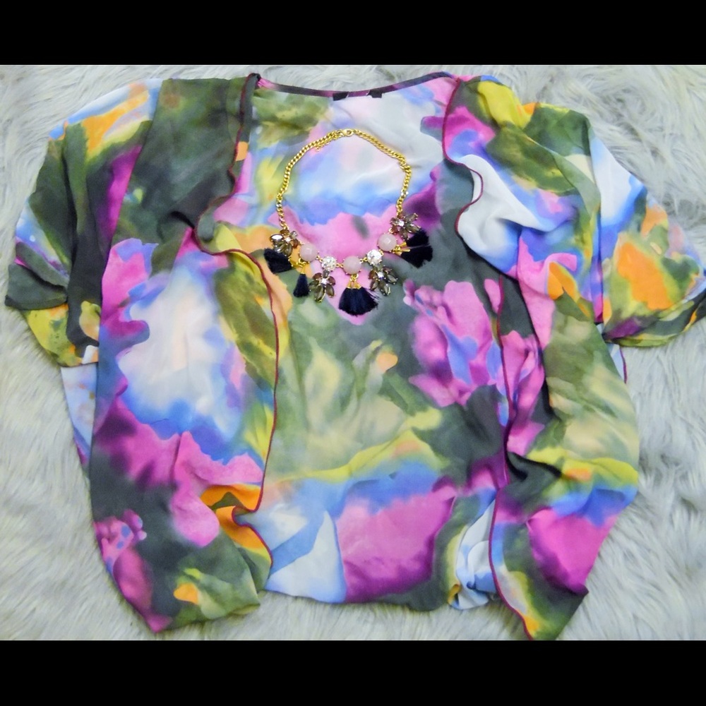 Floral Print Kimono